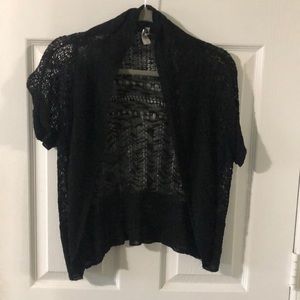 Black crocheted sweater